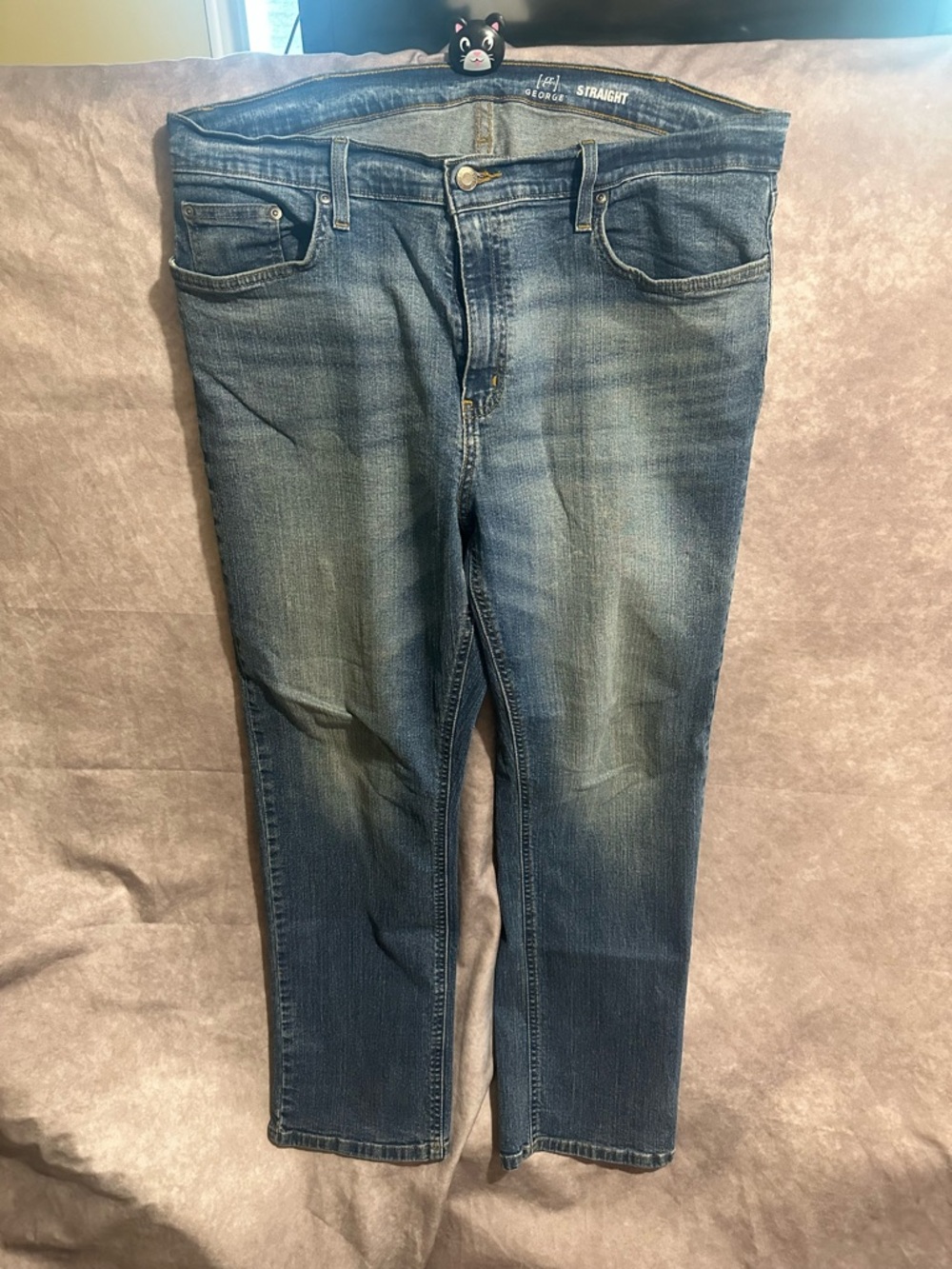 George Straight-Leg Jeans in Medium Blue Wash